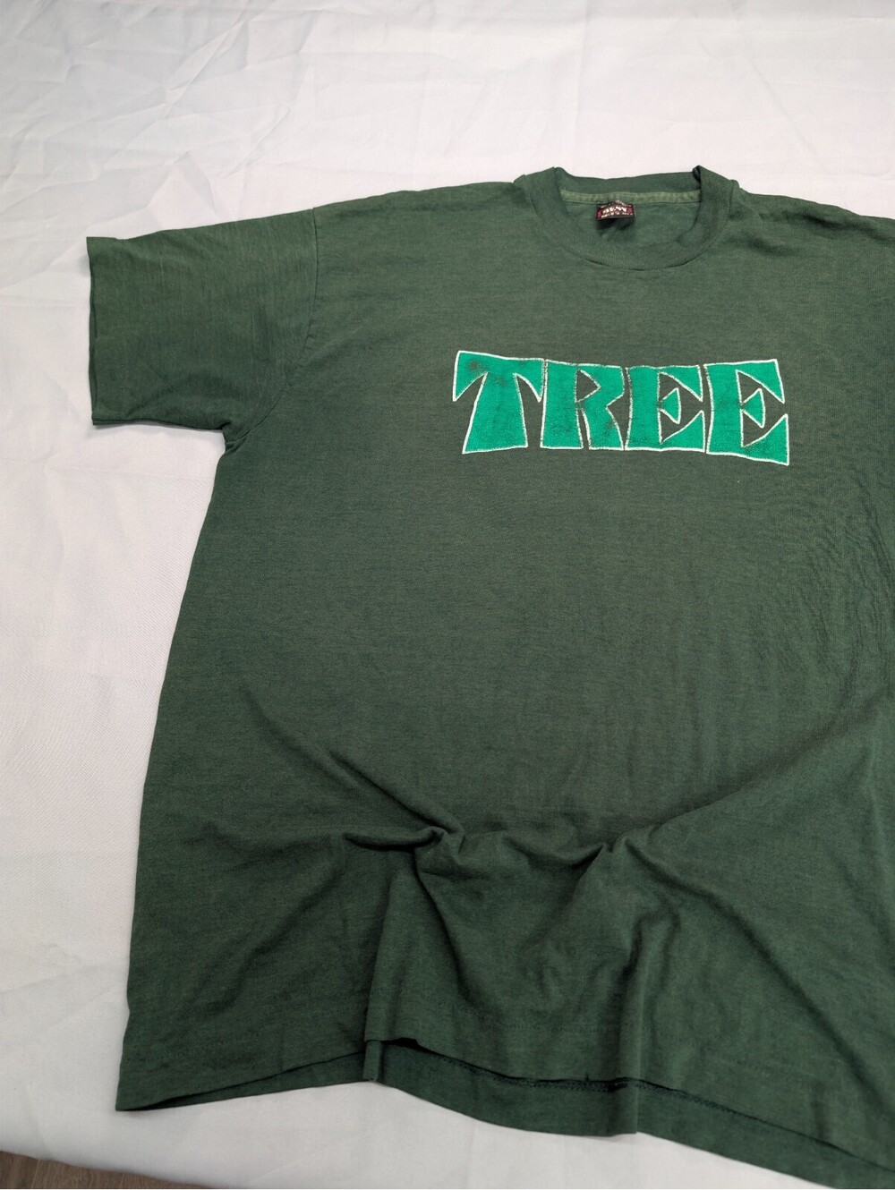 Vintage Tree Boston Hardwood Band T Shirt XL Green Made USA